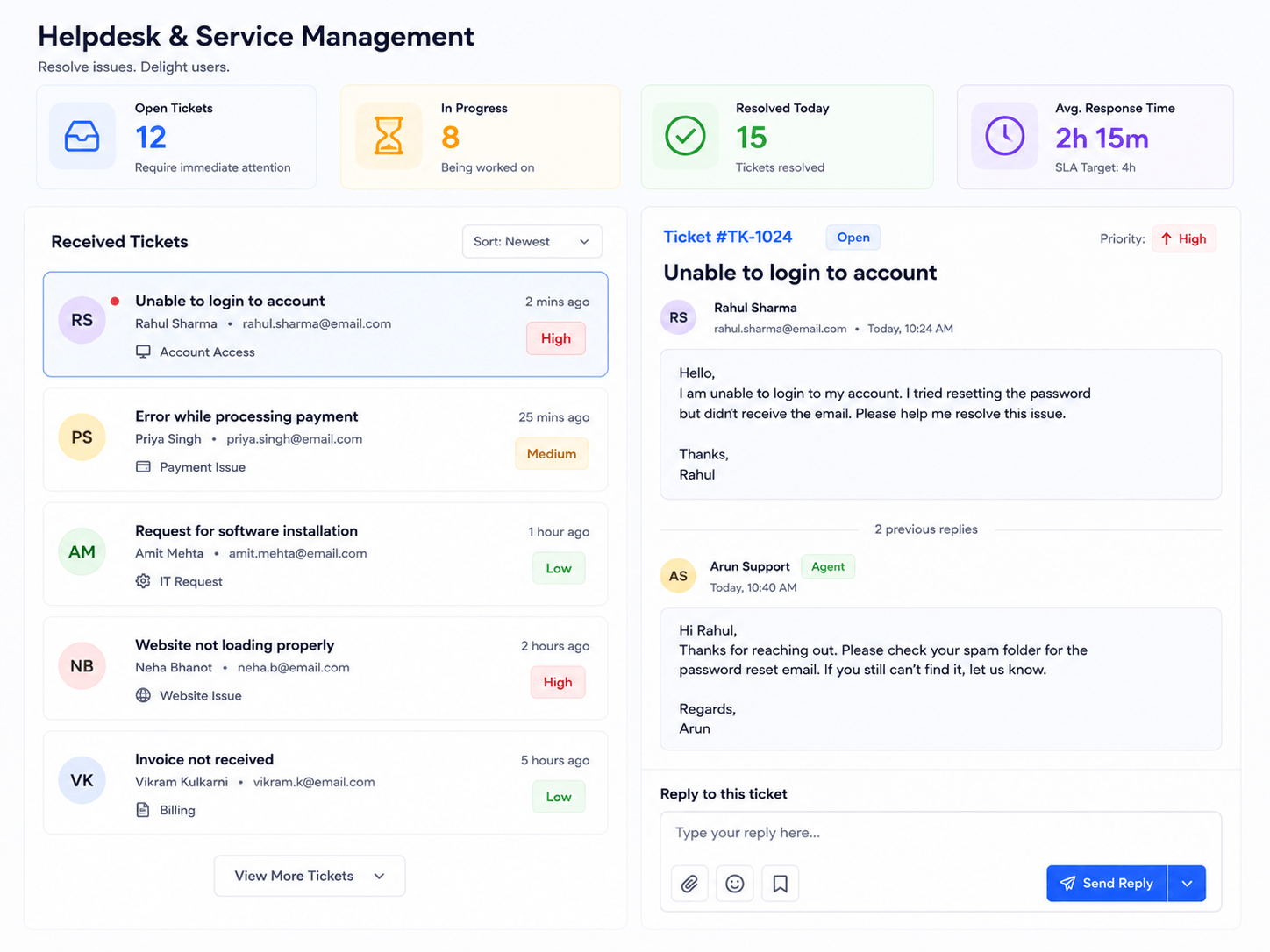Helpdesk & Service Management