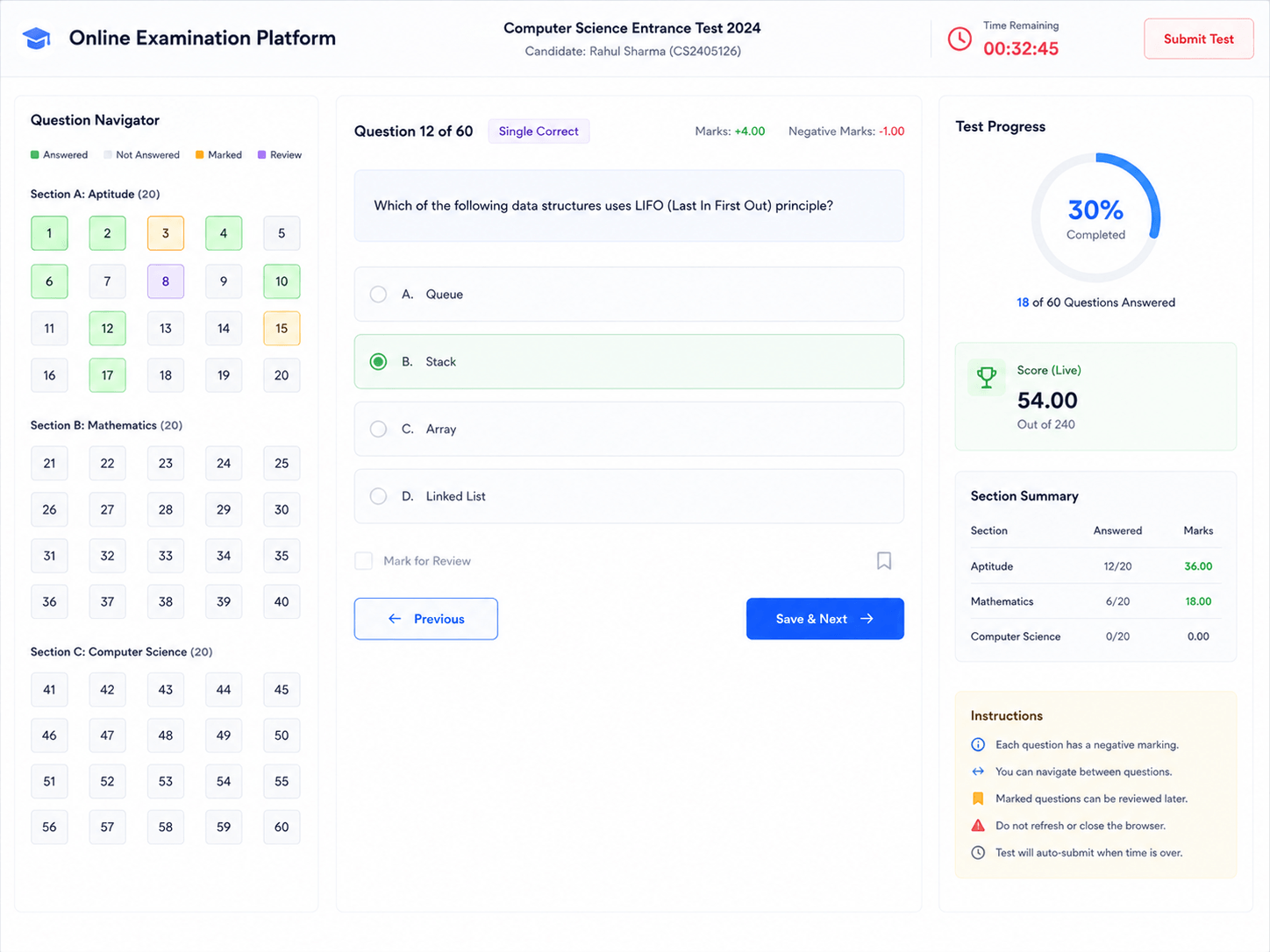 Online Examination Platform